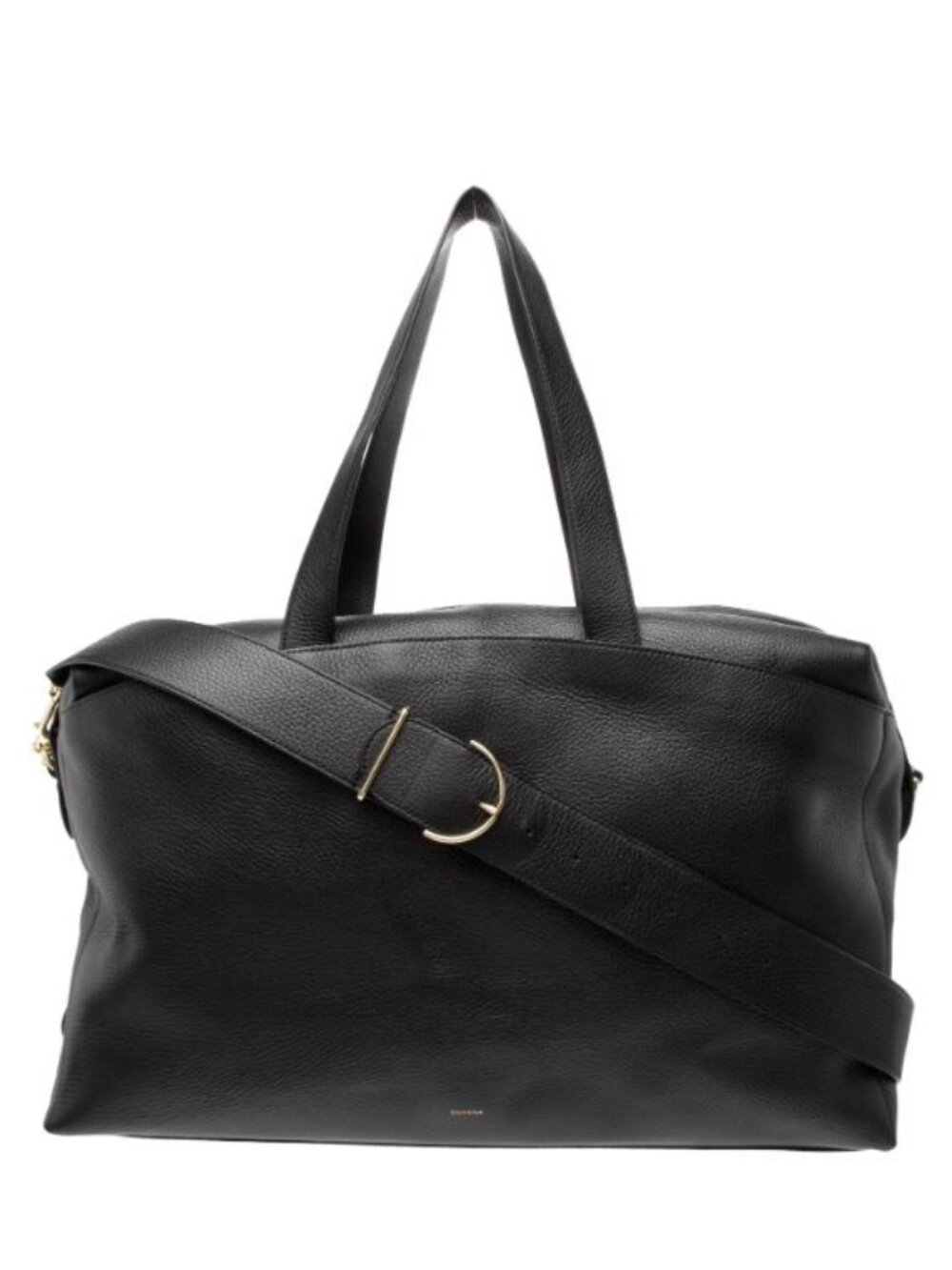 NEW! With Tags CUYANA Black Leather Triple Zipper Weekender Travel Luggage Bag